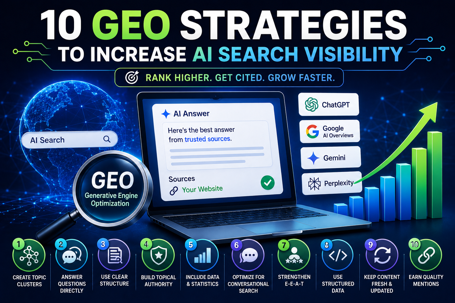 10 GEO Strategies to Increase AI Search Visibility in 2026