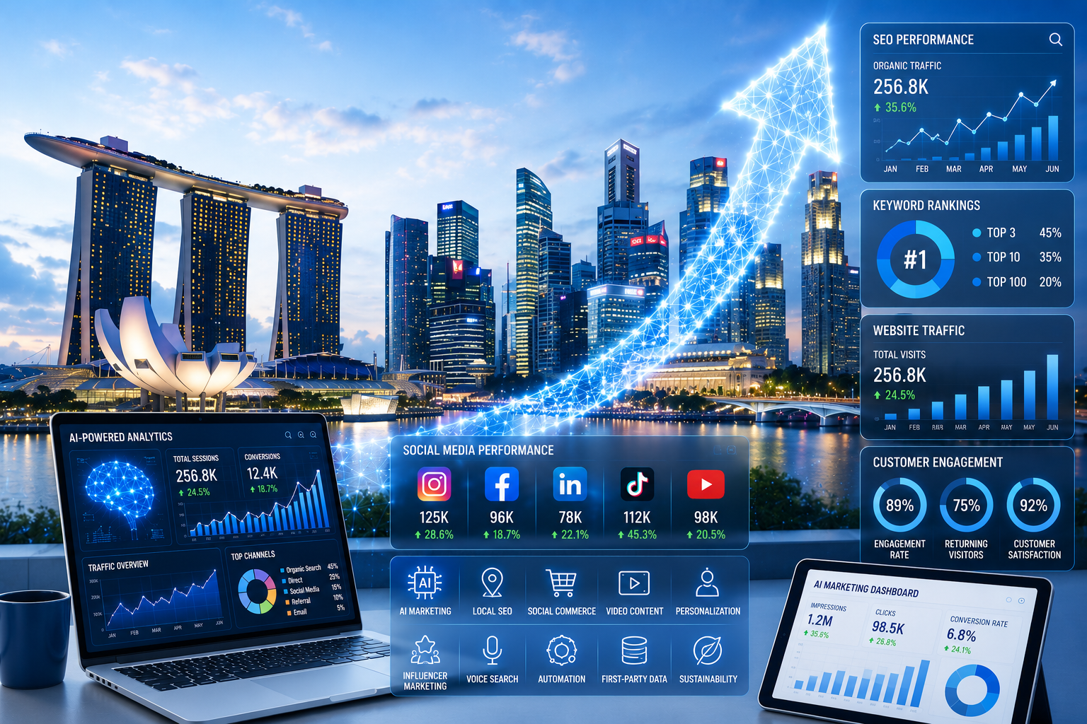 Singapore Business Growth Concept