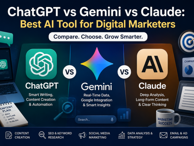ChatGPT vs Gemini vs Claude: Which AI Tool Is Best for Digital Marketers in 2026?
