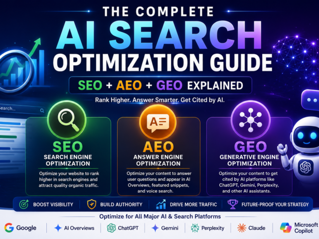 The Complete AI Search Optimization Guide: SEO + AEO + GEO Explained